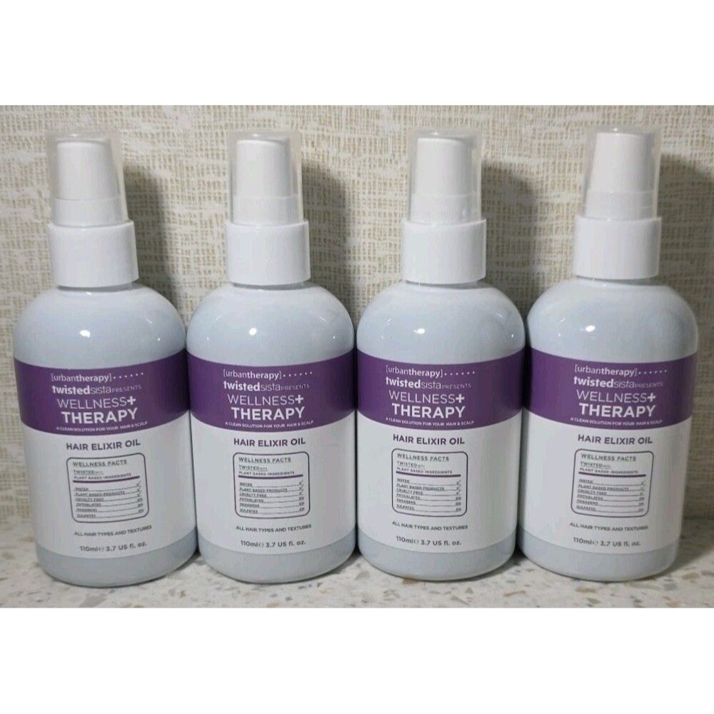 Lot Of 4 Twisted Sista Wellness +Therapy UrbanTherapy Hair & Scalp Elixer Oil